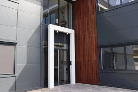 Afbeelding voor: Proef op de som aan de gevel van ons pand Afbeelding voor: Proef op de som aan de gevel van ons pand