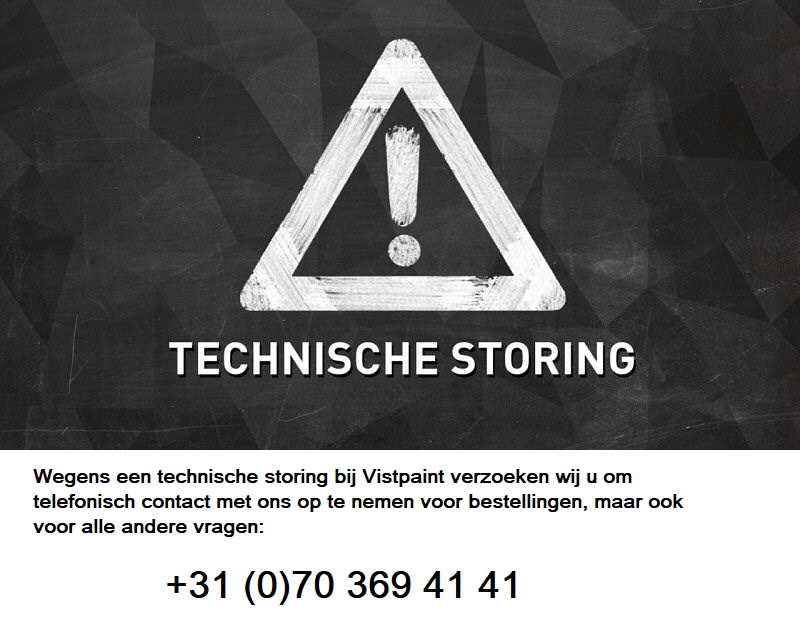 Technische storing Vistapaint Technische storing Vistapaint